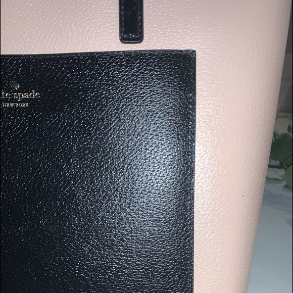 Kate Spade Grand Street Sadie Leather Tote Pink & Black - Picture 3 of 12